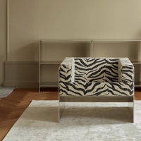 Fauteuil de loisirs classique 10:05 par Medieval Niche Designer, style industriel Bauhaus, canapé rétro en acier inoxydable pour salon