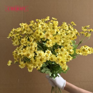 DC231 Fiori Artificiali di Margherita Gialla Finta all'Ingrosso, <span class=keywords><strong>Margherite</strong></span> Selvatiche Artificiali per Composizioni Floreali Boho - Product Image 1