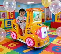 Voiture à bascule en plastique à monnayeur pour enfants, machine de jeu certifiée CE pour centres commerciaux - Conditions de paiement anticipées