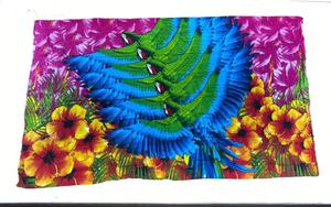 Women's <b>Sarong</b> Beach Cotton Asia Pacific Islands Polyester <b>Sarong</b> With Floral Print Green Border Women's Pareo Casual Wear - Product Image 2