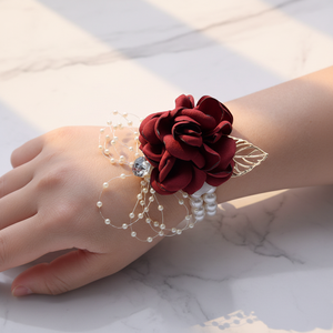 AM-WDA01 Ammy – Corsage <span class=keywords><strong>de</strong></span> poignet en roses avec strass et bracelet élastique pour mariage, bal <span class=keywords><strong>de</strong></span> promo et remise <span class=keywords><strong>de</strong></span> diplôme - Product Image 4