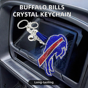 พวงกุญแจรูปบัฟฟาโลบิลส์ประดับคริสตัลแบบห่วงเกี่ยว แฟชั่นเกาหลี กำมะหยี่ปั๊มร้อน ตกแต่งกระเป๋า วัสดุคริสตัล ของขวัญพวงกุญแจ - Product Image 2
