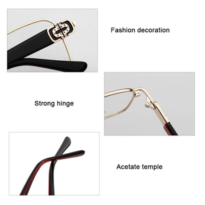 Bán Buôn Retro Cổ Điển Kính Quang Học Khung <span class=keywords><strong>Acetate</strong></span> Kim Loại Màu Thời Trang Kim Cương Hình Dạng Khuôn Mặt Phù Hợp Với Phụ Nữ - Product Image 5