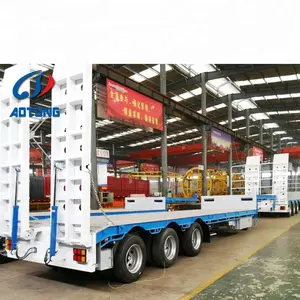 Fabricante de China 3 ejes 50 toneladas 60 toneladas hidráulico drop deck low loader trailer, remolque de camión de cama baja para Australia