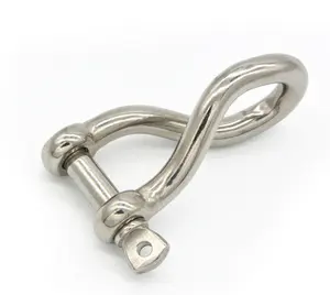 High quality Marine Hardware Stainless Steel Safety Screw Pin Twist Shackles