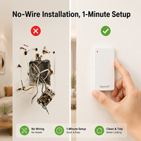 Interrupteur mural sans fil RZ040-2 110V-220V, télécommande, 3 voies, extensible, sans Wifi, sans câblage, kit d'interrupteur lumineux à distance