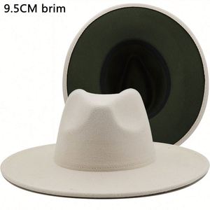 Sombreros Fedora de Moda Casual de Dos Tonos con Ala de 9.5cm para Otoño e Invierno, Venta al por Mayor, para Hombres y Mujeres - Product Image 2