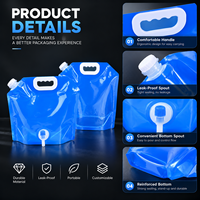 Sac à eau épaissi de qualité alimentaire 5L 10L Film en aluminium Sac à buse en aluminium résistant à la lumière 5L personnalisé