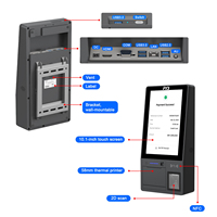 Sistema POS de Escritorio FYJ F3-K1W de Cuatro Núcleos, Impresión de Recibos de 58 mm, Sistema de Datos para Supermercados con Windows/Android, POS de Montaje en Pared