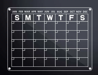Calendrier magnétique en acrylique pour réfrigérateur, tableau effaçable à sec, bloc-notes, personnalisation en gros, prix de gros d'usine
