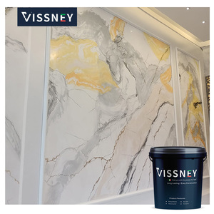 Peinture de Revêtement Acrylique Écologique Fournie par Vissney, Enduit de Stuc Vénitien Brillant avec Chaux Lustrée pour Application au Pinceau - Product Image 1