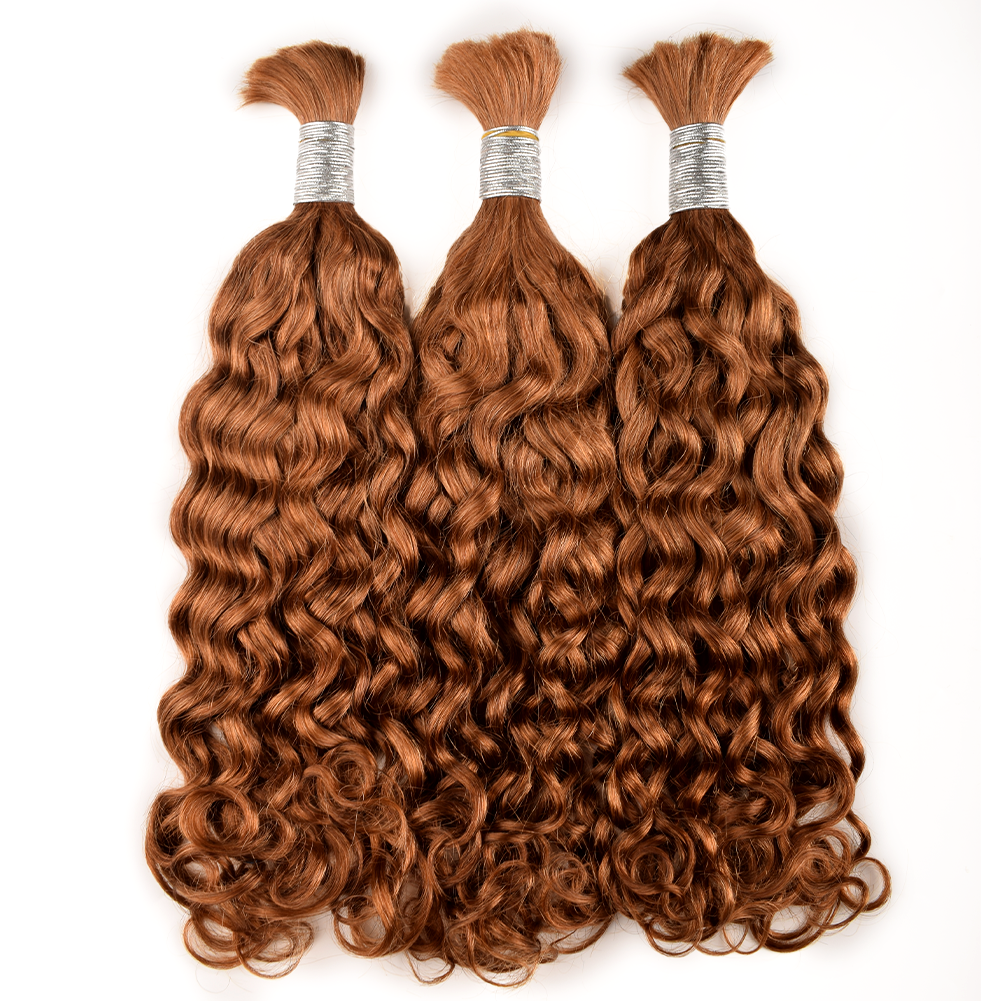KAMA Unprocessed Virgin Natural Italian Curly Bulk Braiding Brazilian Hair Extensions Boho Braids for Braiding Detail Section 7