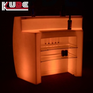 Chất lượng cao nhựa cầm tay Glowing <span class=keywords><strong>LED</strong></span> Round Bar Counter <span class=keywords><strong>Led</strong></span> đồ nội thất - Product Image 4