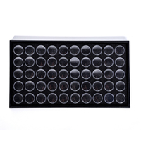 Boîte de présentation professionnelle en plastique à 50 compartiments pour le nail art, bijoux, strass, paillettes et poudre acrylique