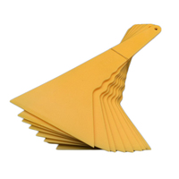 Raclette de fenêtre Triangle en plastique dur jaune outil de nettoyage de fenêtre d'emballage de voiture durable Kit de lavage de fenêtre d'automne