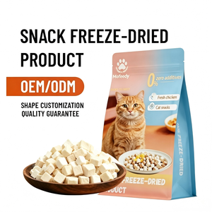 Grossistes de friandises pour animaux de compagnie OEM, viande de poulet, de poisson et de canard en dés, naturelle, riche en protéines, snack lyophilisé pour chats et chiens - Product Image 1