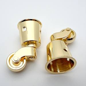 Furniture Caster Zinc Alloy <b>Swivel</b> Hollow Kingpin Silent Polyurethane Wheel Chinese Style for Wine Cabinet - Product Image 2