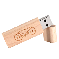 Flashdisk Kayu Bambu Multi Material dengan Desain Tutup Kustom dan Logo Laser untuk Hadiah Fotografi Studio Grosir