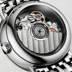 Reloj mecánico de acero inoxidable con esfera blanca esmerilada y manecillas plateadas para uso diario en negocios y ocio de Longinesing - Product Image 4
