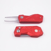 Fourche de Golf OEM avec bouton Pop-up, pliable, outil de réparation de Divot avec marqueur personnalisé