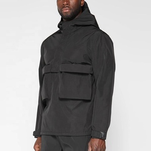 Sweat-shirt à capuche pour homme, veste imperméable, à la mode, personnalisé, multipoche, 1/4, Zip, moto, Cargo, Anorak - Product Image 2