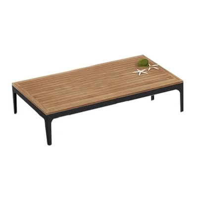 Mesa de té larga con panel de madera plástica, 100*60*40.