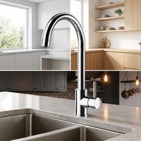 Robinet de cuisine monocommande élégant et fonctionnel en acier inoxydable 304 contemporain