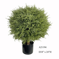 Plantes artificielles Cyprès Cèdre Forme de boule Les nombreux styles de topiaire Cadre Arbre en plastique Intérieur Extérieur en pot