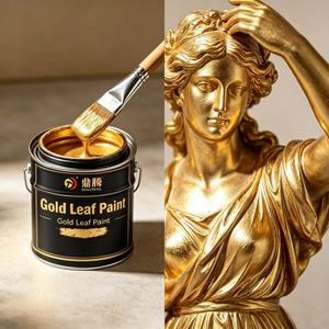 Vernice Metallizzata Effetto Foglia d'Oro di Alta Qualità per Pareti Interne, Decorazioni Artistiche, a Base d'Acqua, Non Tossica, Asciugatura Rapida, Lucida - Product Image 2