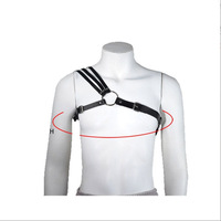 Harness Pria Kulit PU Harness Dada Pria Gay Bondage Kulit Hitam Aksesoris Pria Erotis Bagian Atas Tubuh