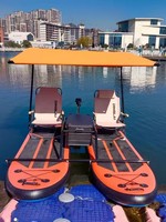 Kayak à pédales gonflable pour la pêche à la ligne, bateau plat texturé pour l'extérieur, bateau de loisirs et de pêche