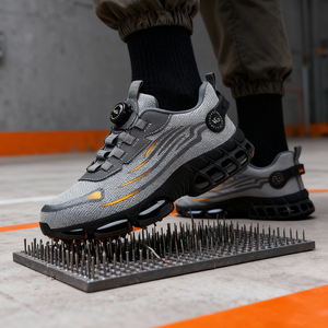 Scarpe Antinfortunistiche Leggere da Uomo con Suola in PU, Tomaia in Rete Traspirante, Antiscivolo con Bottoni Rotanti per Uso in Fabbrica - Product Image 6