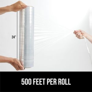 Clear Industrial <b>Stretch</b> <b>Wrap</b> Film with Handle, Multipack for Moving Supplies, Heavy Duty Plastic Packing <b>Wrap</b> for Shipping - Product Image 2