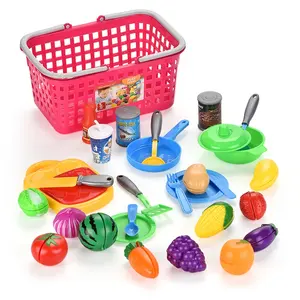 Yeni varış kesme meyve alışveriş sepeti oyna Pretend pişirme mutfak oyuncak setleri çocuklar için