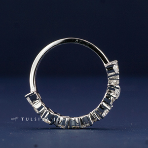 Elegant Yellow Diamond Style <b>Ring</b> for Women 14K White Gold <b>Statement</b> <b>Ring</b> with Side Diamonds Wedding Engagement Gift Jewelry - Product Image 6