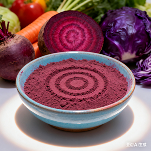 100% saf doğal pancar kök ekstresi tozu OEM fabrika kaynağı bitkisel Stevia Infused kırmızı pancar suyu tozu - Product Image 2