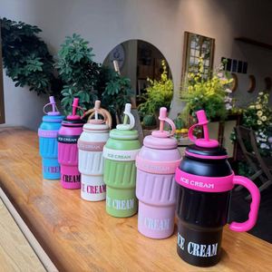 แก้วกาแฟรูปไอศกรีมสำหรับเครื่องดื่มร้อนและเย็นมีโลโก้ผนังสองชั้นทำจากสเตนเลสสตีล - Product Image 4