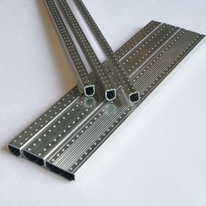 Barre d'espacement en aluminium 9A 0,2 mm, fixation par vis, joint d'angle pour verre isolant, quincaillerie architecturale - Product Image 1