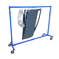 Support mobile réglable en hauteur pour peinture, robuste, pour panneaux de carrosserie automobile, avec 6 crochets, capacité de 220 lb