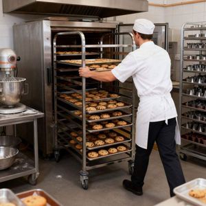 Troli Rak Pendingin Baja Anti Karat 15 Tingkat dengan Jaring Kawat untuk Roti, Kue, dan <span class=keywords><strong>Display</strong></span> Pastry di Oven Bakery - Product Image 5