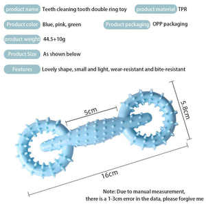 Wholesale Barbell <b>Interactive</b> Natural Rubber Dog Dumbbell Chew <b>Toy</b> <b>Pet</b> Leak Food <b>Toy</b> Dog Toothbrush Molar Stick - Product Image 4