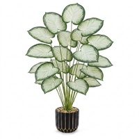 YOPIN-6123 Plantes artificielles en pot de 30 pouces, collection de feuilles vertes, pour la décoration de la maison