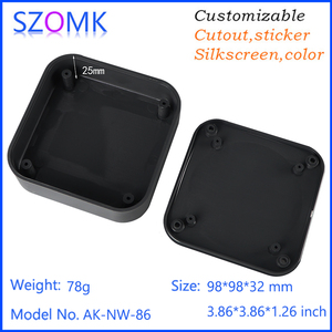 Szomk caixa de plástico abs AK-NW-<span class=keywords><strong>86</strong></span> colorido, uso elétrico para instalação pcb 98*98*32mm - Product Image 6