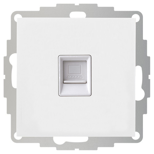 Leishen CE RJ45 Socket Ethernet Cat6 Wall Socket Single Port Faceplate Flat Wall Plate for CAT6/CAT5E/CAT5 Network Cable Dard