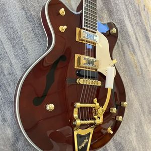 Chitarra Elettrica a 6 Corde con Corpo in Mogano, Marrone, Semi-Hollow, Stile <span class=keywords><strong>Jazz</strong></span>/Rock, Qualità Professionale - Product Image 5