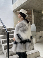 YR1199 Design Unique veste de fourrure véritable mode femmes véritable manteau de fourrure de raton laveur