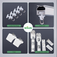 Ensemble de tringle à rideaux IKSUN rail de rideau en aluminium de style classique en gros