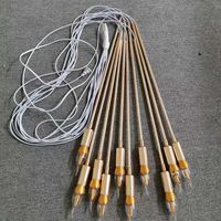 Dekorasi Latar Belakang Panggung Lorong LED Emas Metalik Modern Berkualitas Tinggi 5/10 Kepala Warna Kuning/Putih untuk Acara Pernikahan dan Pesta