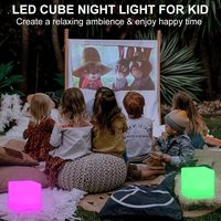 Magia personalizzata 4 "10CM cubo dimmerabile RGB LED luce notturna lampada da tavolo decorativa lampada da tavolo con telecomando per bambini adulti