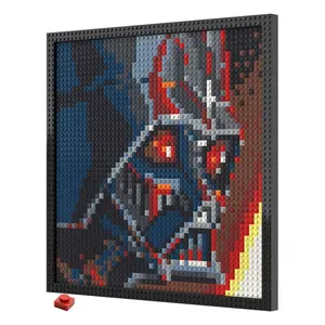 Bloques de construcción de Pixel Art para decoración del hogar, retrato de 48x48 puntos, 1x1, retratos de pared, bricolaje, Compatible con LOGO, juguetes, regalos